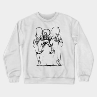 Mech Sketch (BW) Crewneck Sweatshirt